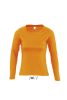 Női MAJESTIC környakas hosszú ujjú pamut póló, SOL'S SO11425, Orange-S