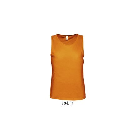 Férfi JUSTIN ujjatlan pamut póló-trikó, SOL'S SO11465, Orange-2XL