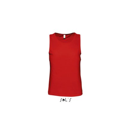 Férfi JUSTIN ujjatlan pamut póló-trikó, SOL'S SO11465, Red-XL