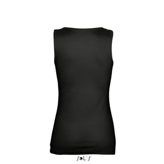   Női JANE ujjatlan pamut póló-trikó, SOL'S SO11475, Deep Black-L