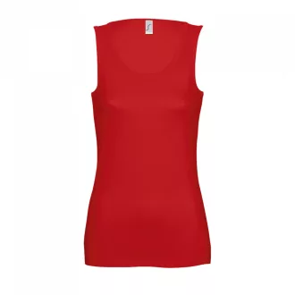   Női JANE ujjatlan pamut póló-trikó, SOL'S SO11475, Red-L