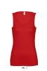 Női JANE ujjatlan pamut póló-trikó, SOL'S SO11475, Red-XL