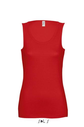 Női JANE ujjatlan pamut póló-trikó, SOL'S SO11475, Red-XL