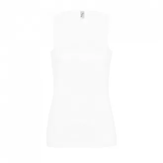   Női JANE ujjatlan pamut póló-trikó, SOL'S SO11475, White-L