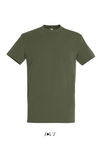 Férfi IMPERIAL környakas rövid ujjú pamut póló, SOL'S SO11500, Army-S