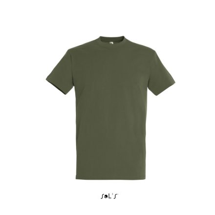Férfi IMPERIAL környakas rövid ujjú pamut póló, SOL'S SO11500, Army-XL
