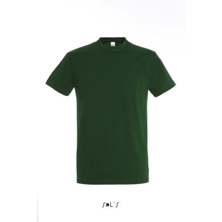 Férfi IMPERIAL környakas rövid ujjú pamut póló, SOL'S SO11500, Bottle Green-XL