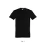 Férfi IMPERIAL környakas rövid ujjú pamut póló, SOL'S SO11500, Deep Black-L