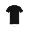 Férfi IMPERIAL környakas rövid ujjú pamut póló, SOL'S SO11500, Deep Black-XS