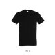 Férfi IMPERIAL környakas rövid ujjú pamut póló, SOL'S SO11500, Deep Black-XS