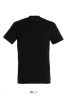 Férfi IMPERIAL környakas rövid ujjú pamut póló, SOL'S SO11500, Deep Black-XS