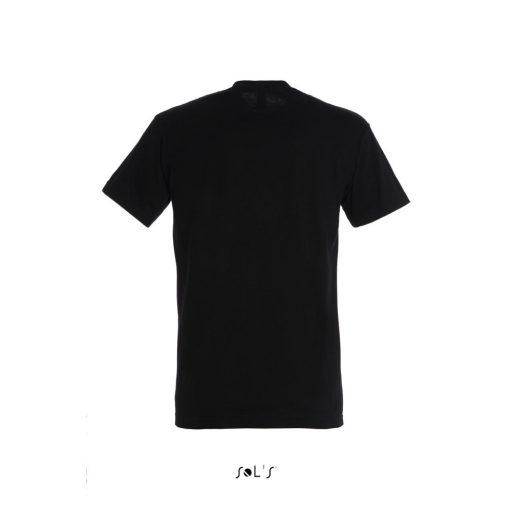 Férfi IMPERIAL környakas rövid ujjú pamut póló, SOL'S SO11500, Deep Black-XS