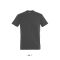 Férfi IMPERIAL környakas rövid ujjú pamut póló, SOL'S SO11500, Dark Grey-M