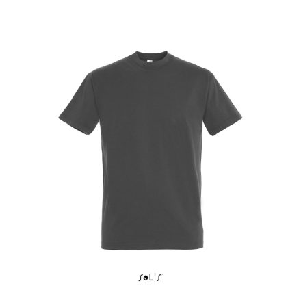 Férfi IMPERIAL környakas rövid ujjú pamut póló, SOL'S SO11500, Dark Grey-XL
