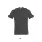 Férfi IMPERIAL környakas rövid ujjú pamut póló, SOL'S SO11500, Dark Grey-XS