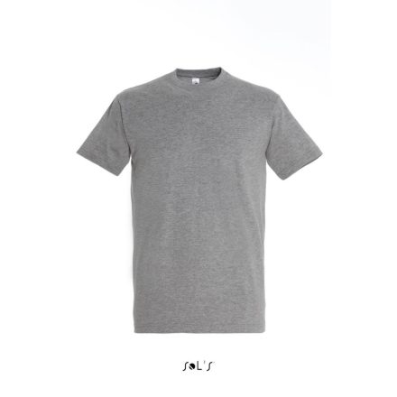 Férfi IMPERIAL környakas rövid ujjú póló, SOL'S SO11500, Grey Melange-XL