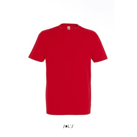 Férfi IMPERIAL környakas rövid ujjú pamut póló, SOL'S SO11500, Red-XL