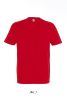 Férfi IMPERIAL környakas rövid ujjú pamut póló, SOL'S SO11500, Red-XS