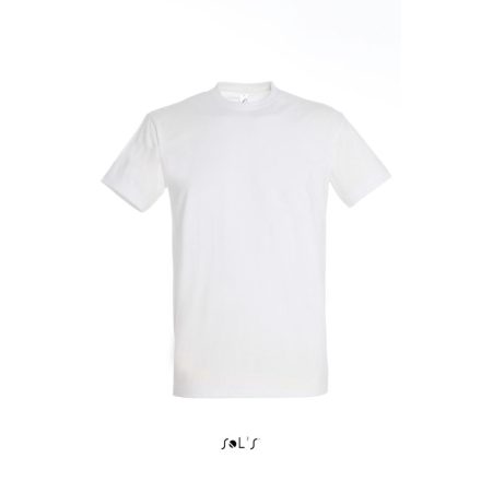 Férfi IMPERIAL környakas rövid ujjú pamut póló, SOL'S SO11500, White-XL