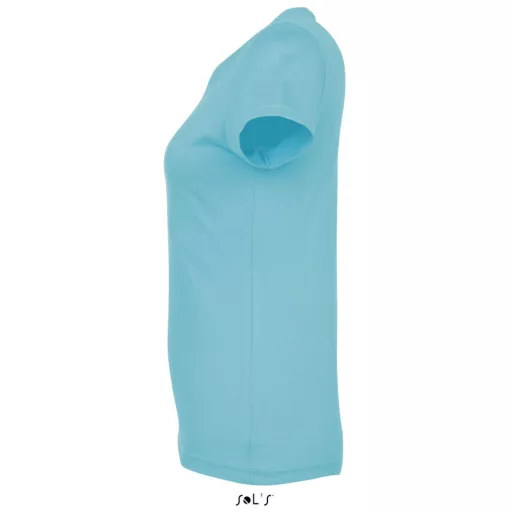 Női IMPERIAL környakú rövid ujjú pamut póló, SOL'S SO11502, Atoll Blue-M