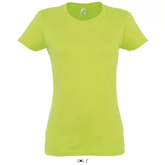   Női IMPERIAL környakú rövid ujjú pamut póló, SOL'S SO11502, Apple Green-2XL