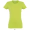 Női IMPERIAL környakú rövid ujjú pamut póló, SOL'S SO11502, Apple Green-M