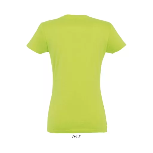 Női IMPERIAL környakú rövid ujjú pamut póló, SOL'S SO11502, Apple Green-M