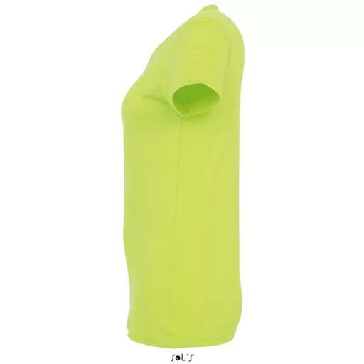 Női IMPERIAL környakú rövid ujjú pamut póló, SOL'S SO11502, Apple Green-S
