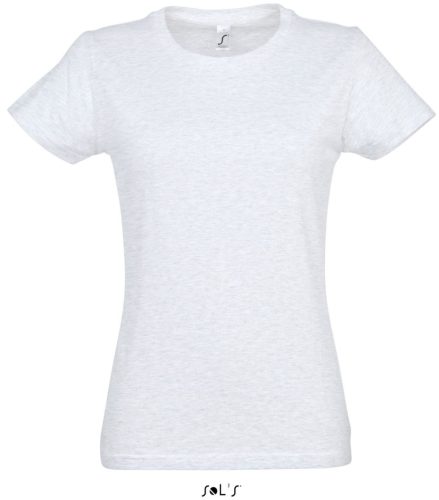 Női IMPERIAL környakú rövid ujjú póló, SOL'S SO11502, Ash-3XL