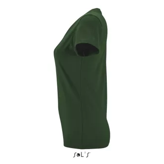   Női IMPERIAL környakú rövid ujjú pamut póló, SOL'S SO11502, Bottle Green-S