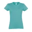 Női IMPERIAL környakú rövid ujjú pamut póló, SOL'S SO11502, Caribbean Blue-XL