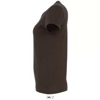   Női IMPERIAL környakú rövid ujjú pamut póló, SOL'S SO11502, Chocolate-2XL