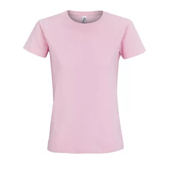   Női IMPERIAL környakú rövid ujjú pamut póló, SOL'S SO11502, Candy Pink-S