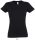 Női IMPERIAL környakú rövid ujjú pamut póló, SOL'S SO11502, Deep Black-2XL