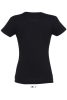 Női IMPERIAL környakú rövid ujjú pamut póló, SOL'S SO11502, Deep Black-2XL