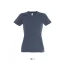 Női IMPERIAL környakú rövid ujjú pamut póló, SOL'S SO11502, Denim-S