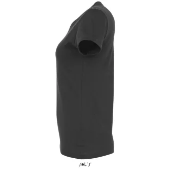   Női IMPERIAL környakú rövid ujjú pamut póló, SOL'S SO11502, Dark Grey-S