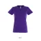Női IMPERIAL környakú rövid ujjú pamut póló, SOL'S SO11502, Dark Purple-S