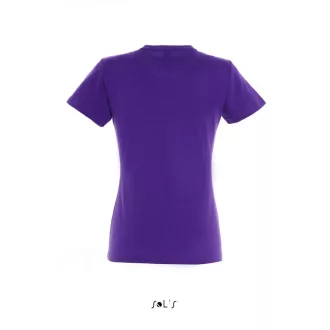   Női IMPERIAL környakú rövid ujjú pamut póló, SOL'S SO11502, Dark Purple-S