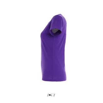   Női IMPERIAL környakú rövid ujjú pamut póló, SOL'S SO11502, Dark Purple-S
