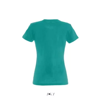   Női IMPERIAL környakú rövid ujjú pamut póló, SOL'S SO11502, Emerald-S