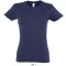 Női IMPERIAL környakú rövid ujjú pamut póló, SOL'S SO11502, French Navy-2XL
