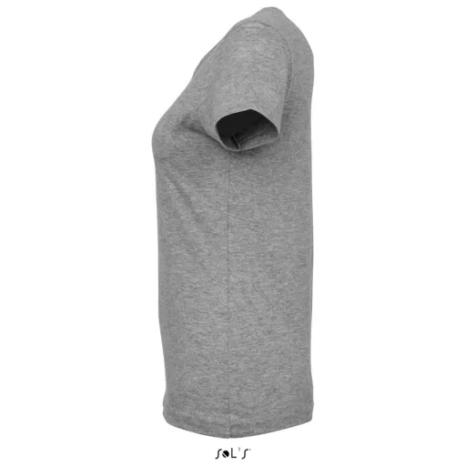 Női IMPERIAL környakú rövid ujjú póló, SOL'S SO11502, Grey Melange-S