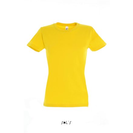 Női IMPERIAL környakú rövid ujjú pamut póló, SOL'S SO11502, Gold-2XL
