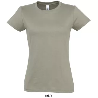   Női IMPERIAL környakú rövid ujjú pamut póló, SOL'S SO11502, Khaki-2XL