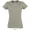 Női IMPERIAL környakú rövid ujjú pamut póló, SOL'S SO11502, Khaki-2XL