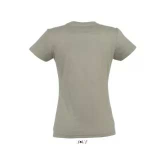   Női IMPERIAL környakú rövid ujjú pamut póló, SOL'S SO11502, Khaki-2XL