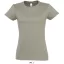 Női IMPERIAL környakú rövid ujjú pamut póló, SOL'S SO11502, Khaki-M
