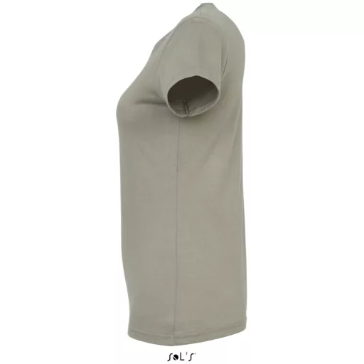 Női IMPERIAL környakú rövid ujjú pamut póló, SOL'S SO11502, Khaki-XL