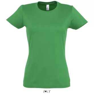   Női IMPERIAL környakú rövid ujjú pamut póló, SOL'S SO11502, Kelly Green-2XL